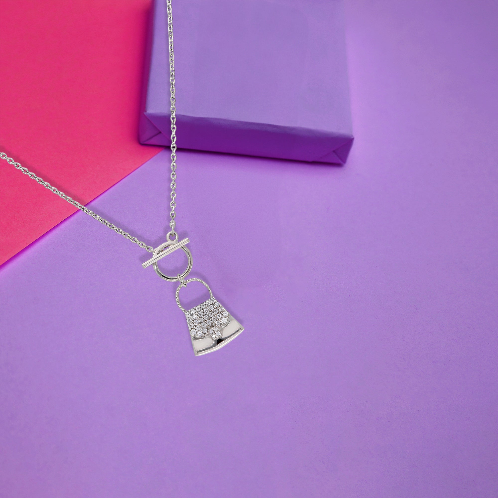 Elegant Purse Charm Necklace