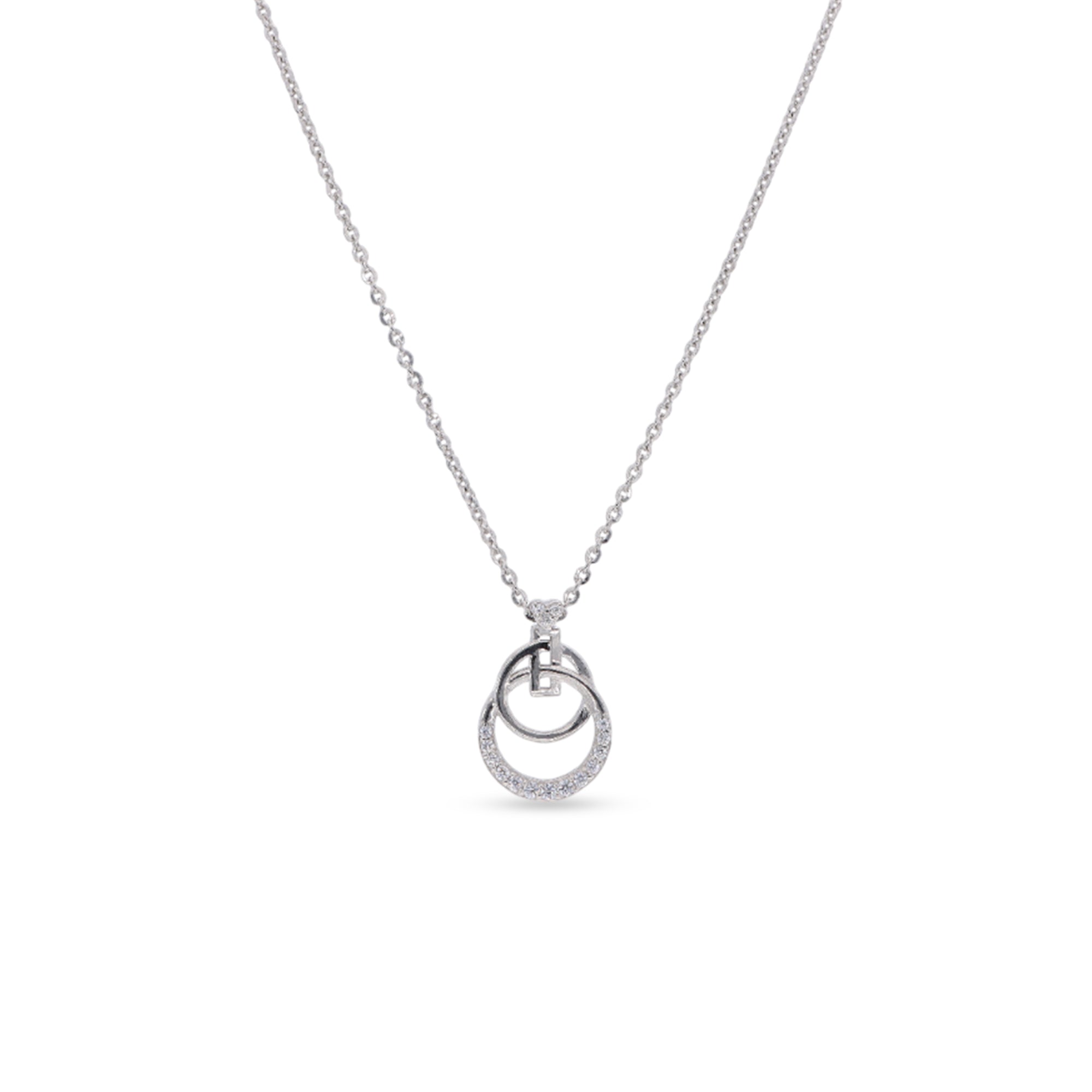 Sparkling Circle Pendant Chain