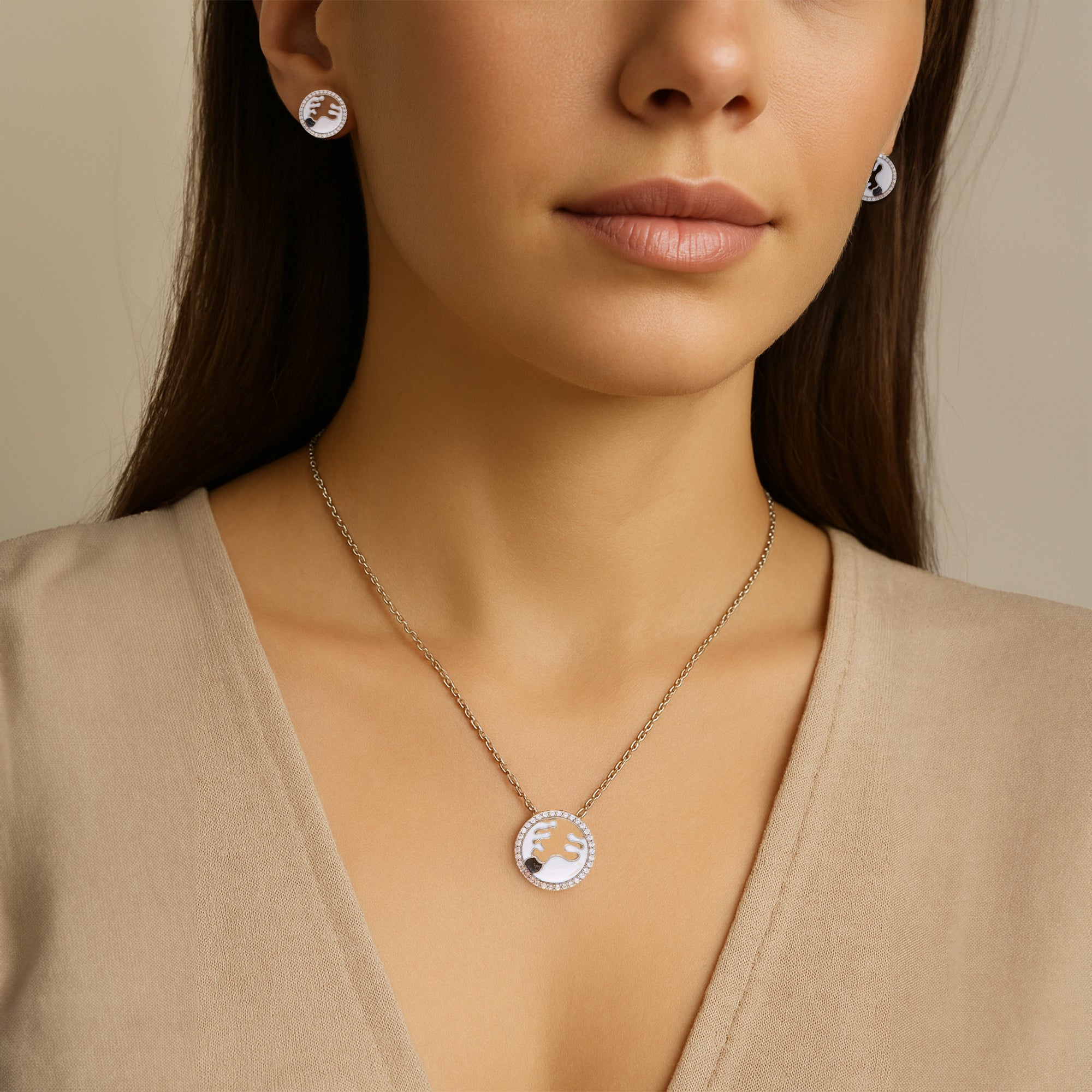 Ocean Wave Pendant & Earrings