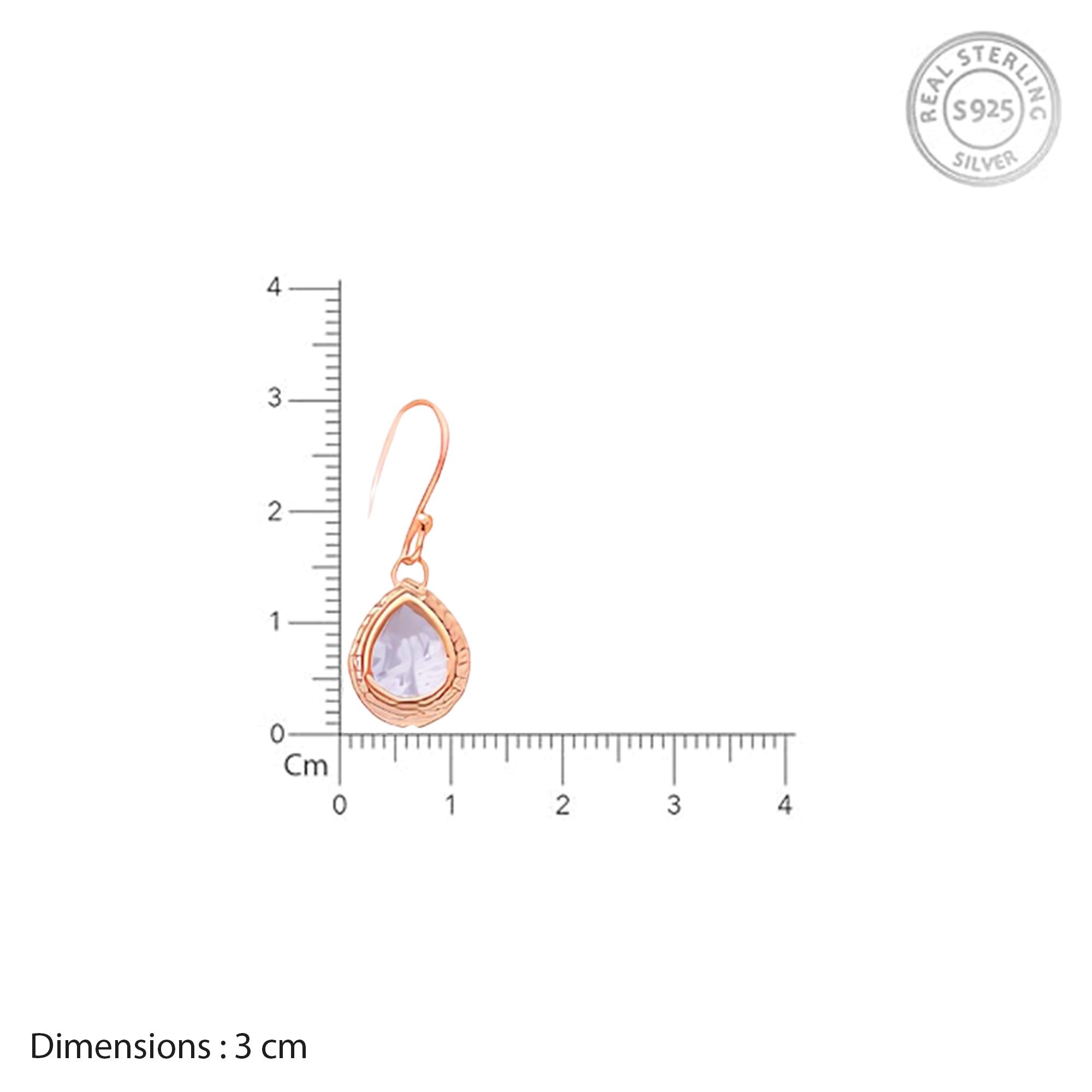 Elegant Rose Gold-Plated Layered Necklace and Earring Set with Teardrop Cubic Zirconia Pendants ? Delicate Paperclip Chain and Fine Cable Chain Design