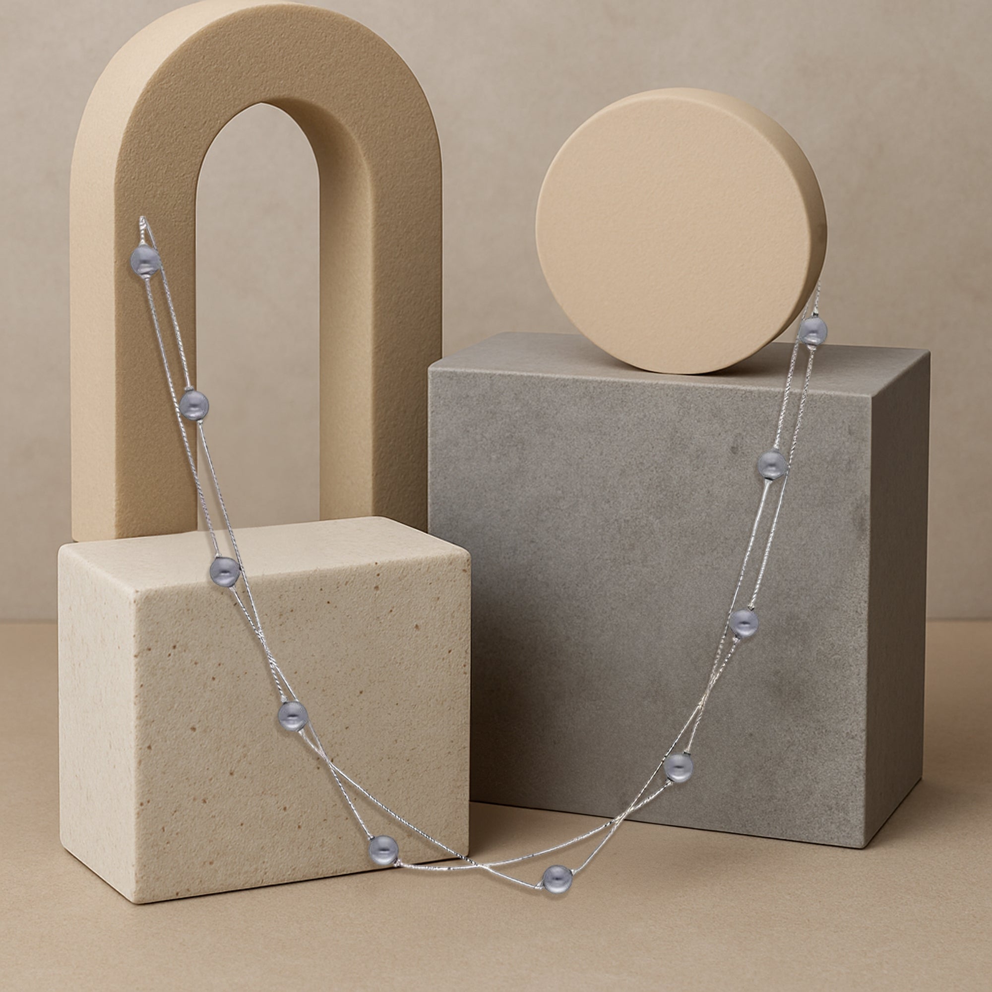 Double-Strand Silver Chain Necklace