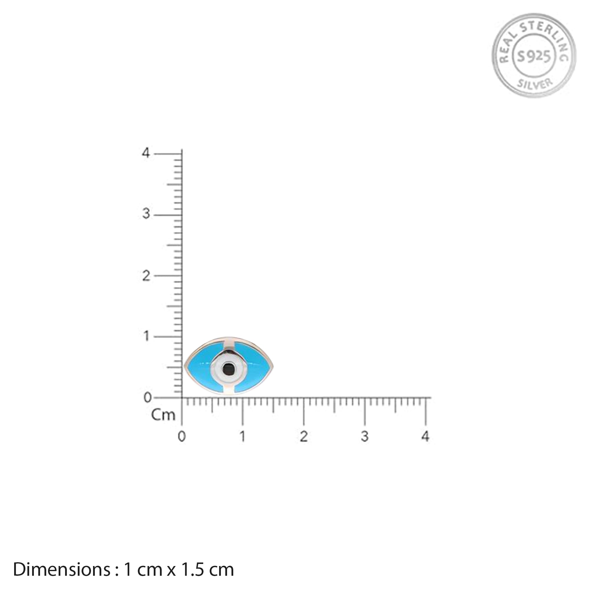 Sky Blue Evil Eye Necklace – Minimal Enamel Pendant on Silver Chain