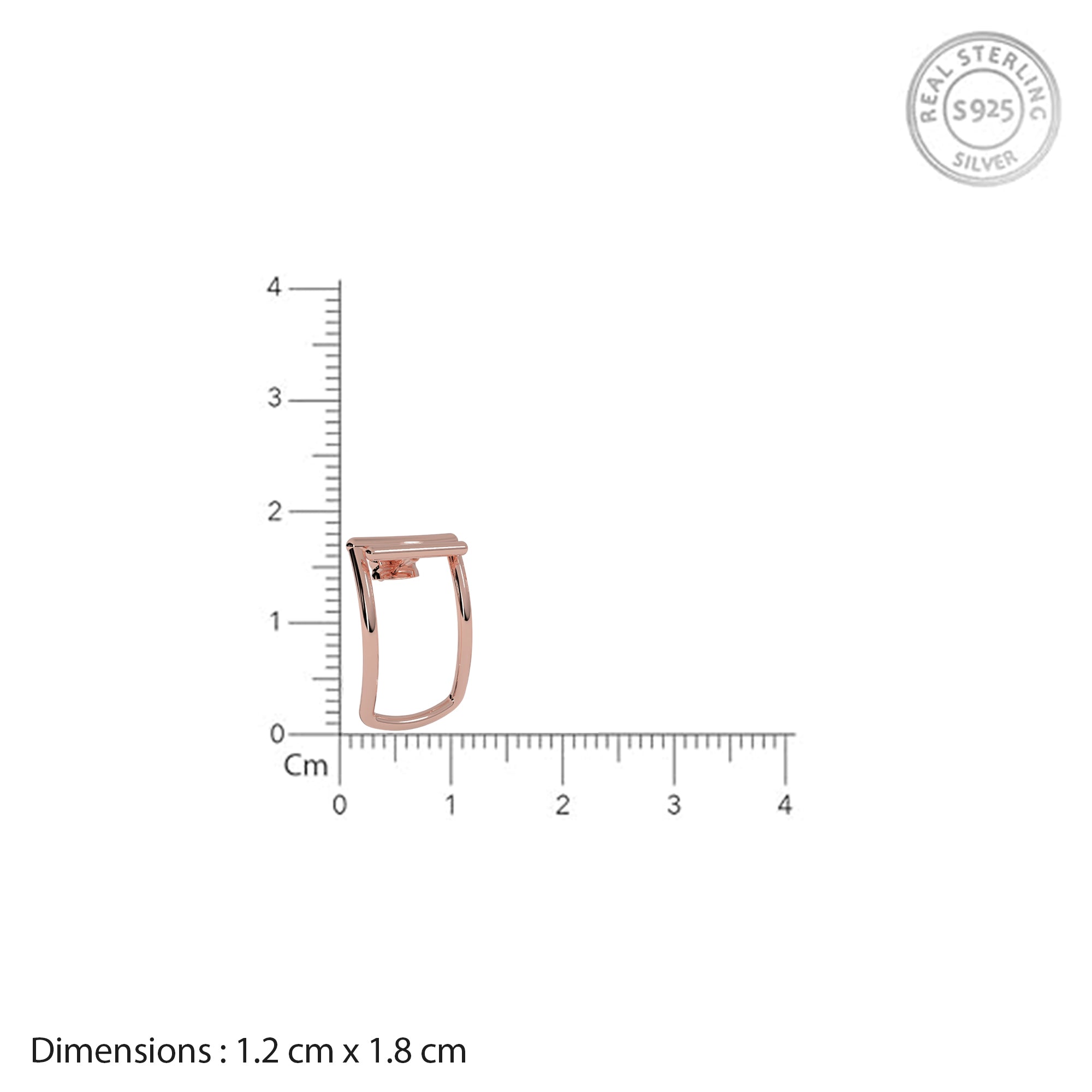 Rose Gold-Plated Geometric Hoop Earrings