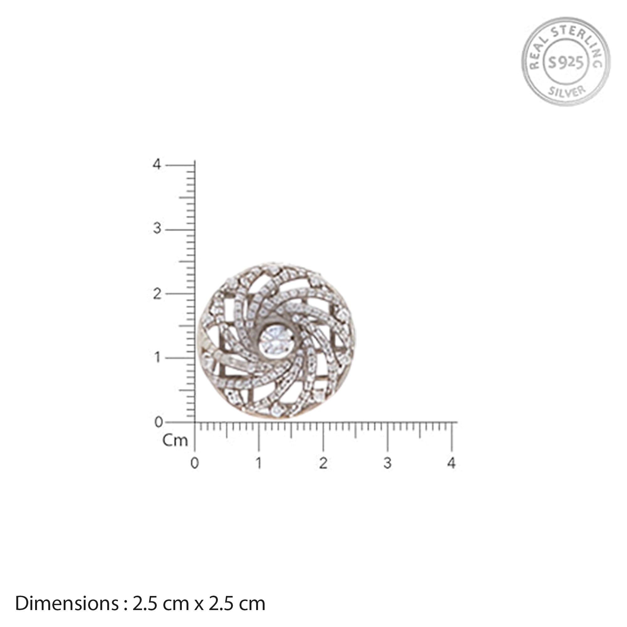 Elegant Swirl Pendant Necklace with Cubic Zirconia – Timeless Sparkle