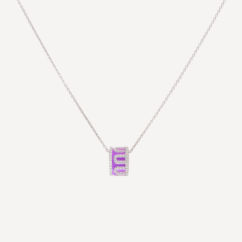 Scorpio Zodiac Pendant Necklace – Pink Enamel & Silver Chain for Women