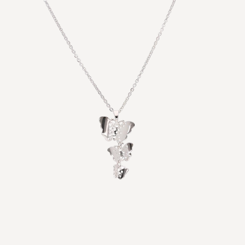 Butterfly Trio Pendant Necklace