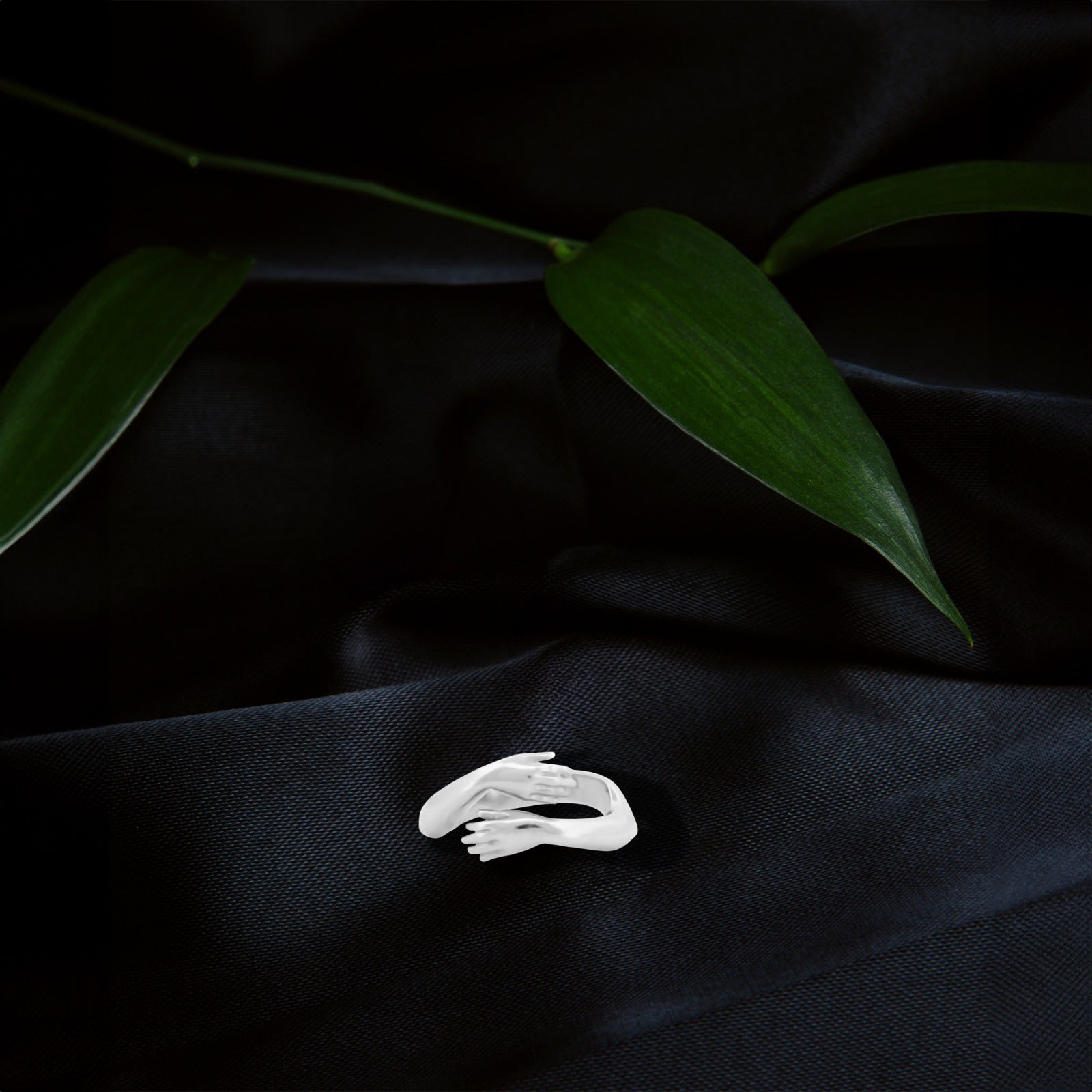 925 Sterling Silver Adjustable Hug Ring for Women