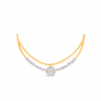 Glitzy Daimond Necklace in 14 K Yellow Gold