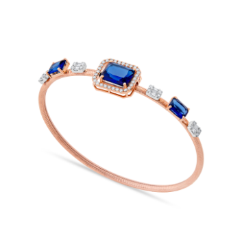 Delicate Rising Sun Daimond Bracelent in 14K Yellow Gold