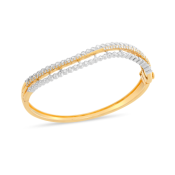 diamond studded  bracelet of 14k yellow gold