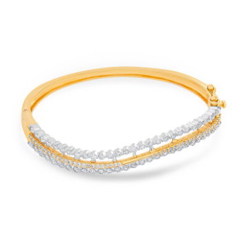 diamond studded  bracelet of 14k yellow gold