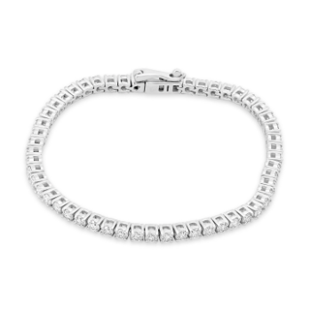 loose style dimaond bracelet in 14k white gold