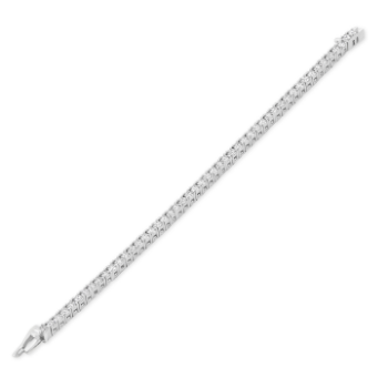 loose style dimaond bracelet in 14k white gold