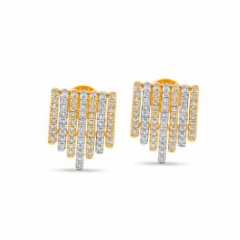 Stunning Diamond Earrings in 14K Yellow Gold