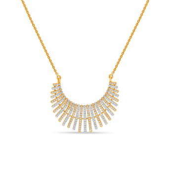 Rich Diamond Necklace in 14k Yellow Gold