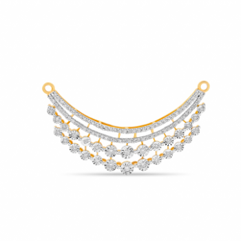 Glitzy Diamond Necklace in 14K yellow gold
