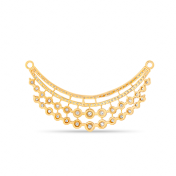 Glitzy Diamond Necklace in 14K yellow gold