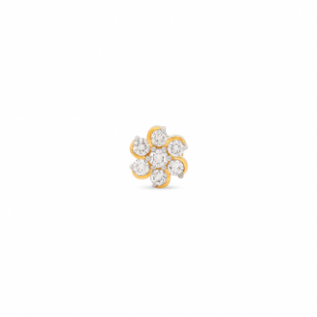 Exquisite Diamond stud in 14K Yellow Gold