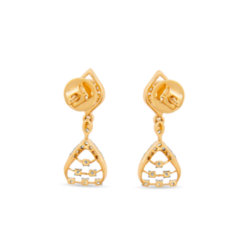 Delicate Diamond earrings in 14K yellow gold