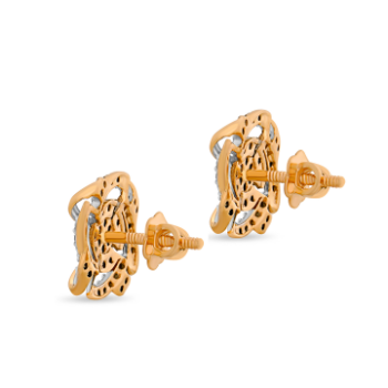 Dazzling Daimond Earrings in 14K Yellow gold