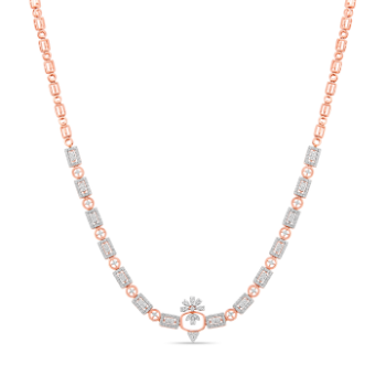 Stunning Diamond Necklace in 14K Rose Gold