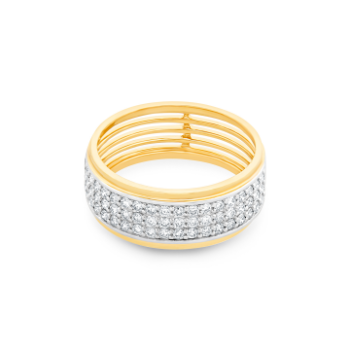 Ceremonial Diamond ring with 14K yellow gold