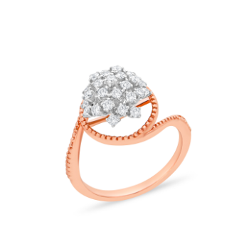 Glamorous Diamond Ring in 14K Rose Gold