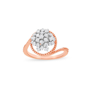 Glamorous Diamond Ring in 14K Rose Gold