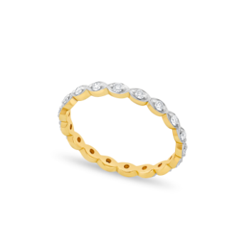 Stylish Diamond Ring in 14K Rose Gold