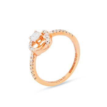 The Diamond Mirage 14KT Rose Gold Ring