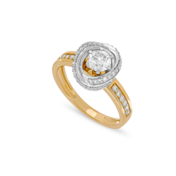 Diamond Elegance Swirl Ring