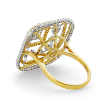 Shimmering Maze Diamond 14KT Gold Ring