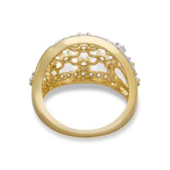 Golden Diamond Tiara Ring
