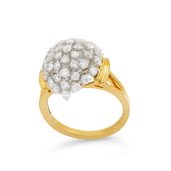 Diamond Dewdrops ,14KT Gold Ring