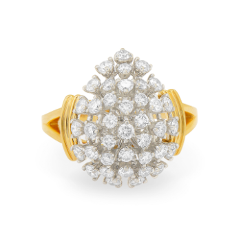 Diamond Dewdrops ,14KT Gold Ring