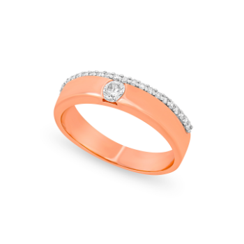 Minimalistic Diamond Ring in 14K Rose Gold 