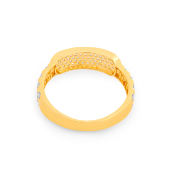 Sparkling Head Turner Diamond Ring in 14K Yellow Gold