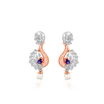 Intrisic designer Daimond Earrings in 14K Rose  gold