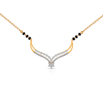 Delicate Daimond Mangalsutra in 14K Yellow gold