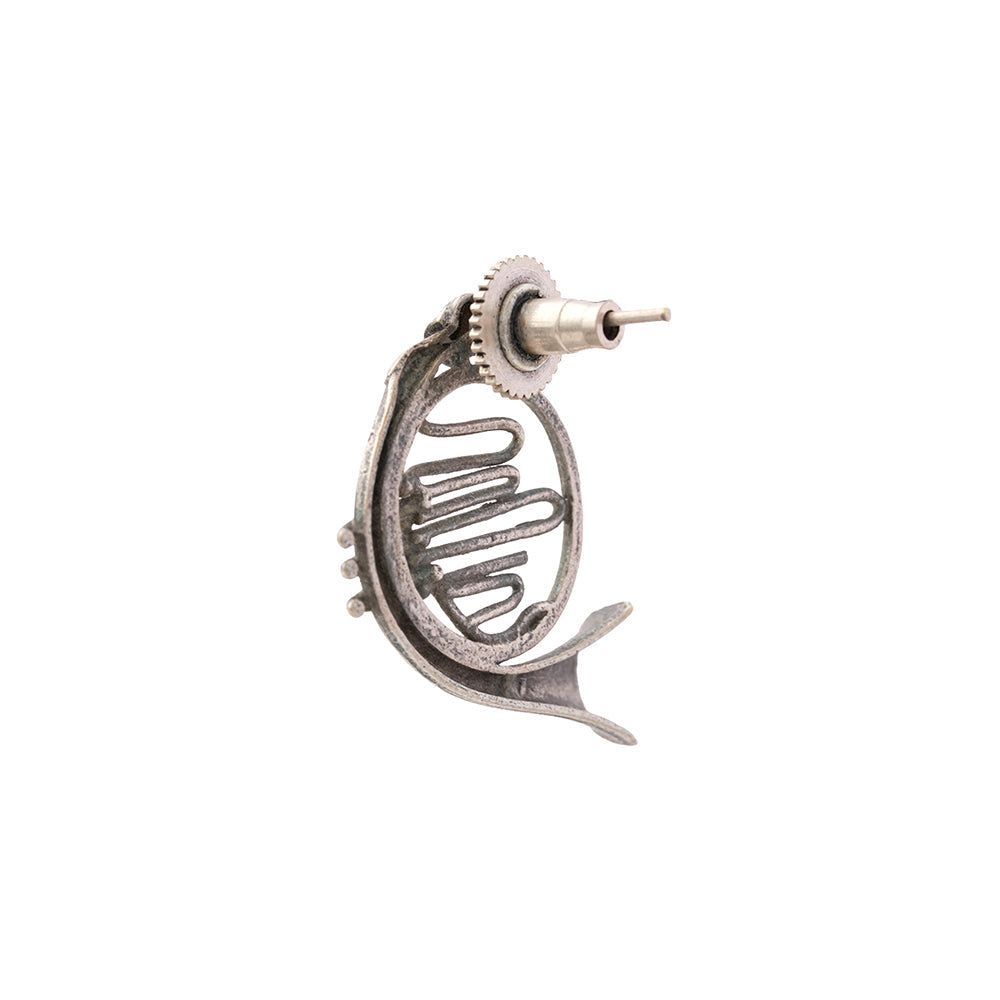 Sangeet- Silver Brass oxidised stud earrings