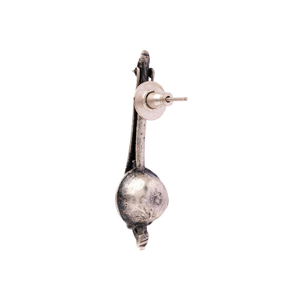 Mira- Silver Brass Oxidised Stud Earrings