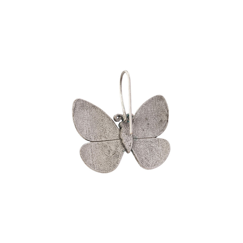 Pankhuri- Silver Brass Oxidised Stud Earrings