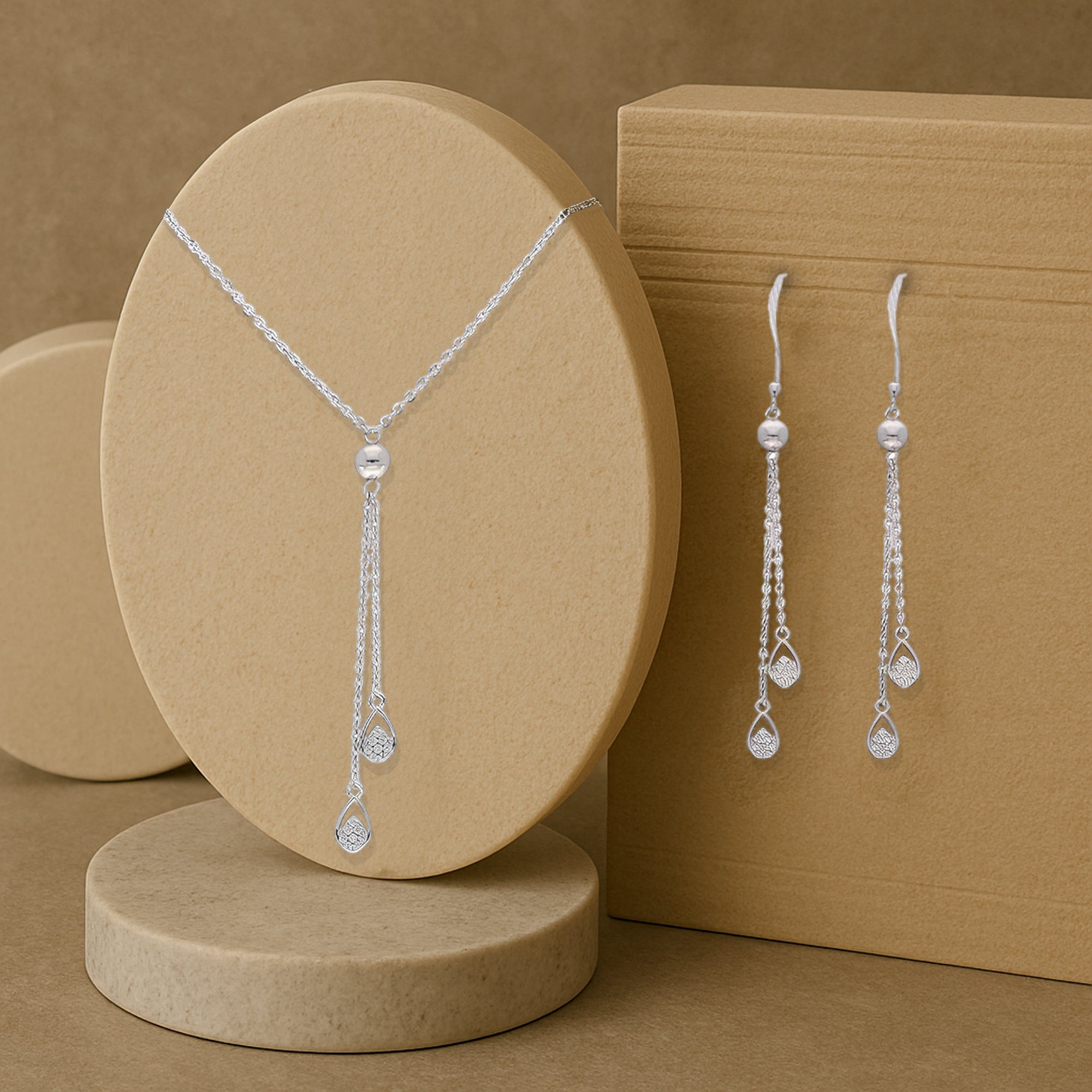 925 Silver Pendant & Dropset