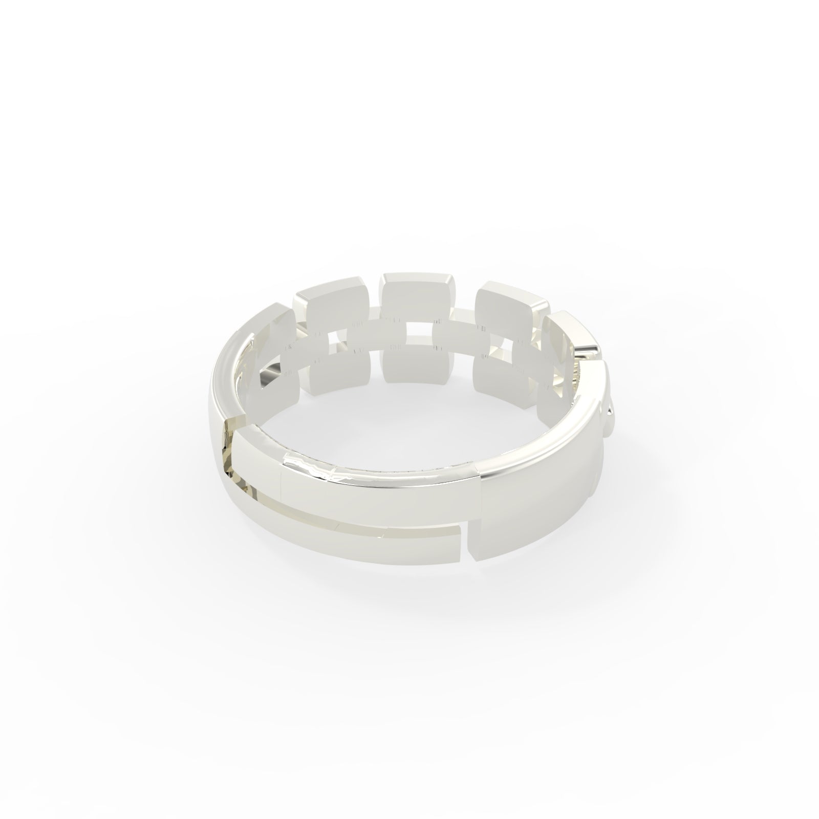 TVISVA JEWELS 925 Sterling Silver Adjustable Geometric Ring with Round Clear Cubic Zirconia for Unisex Daily Wear