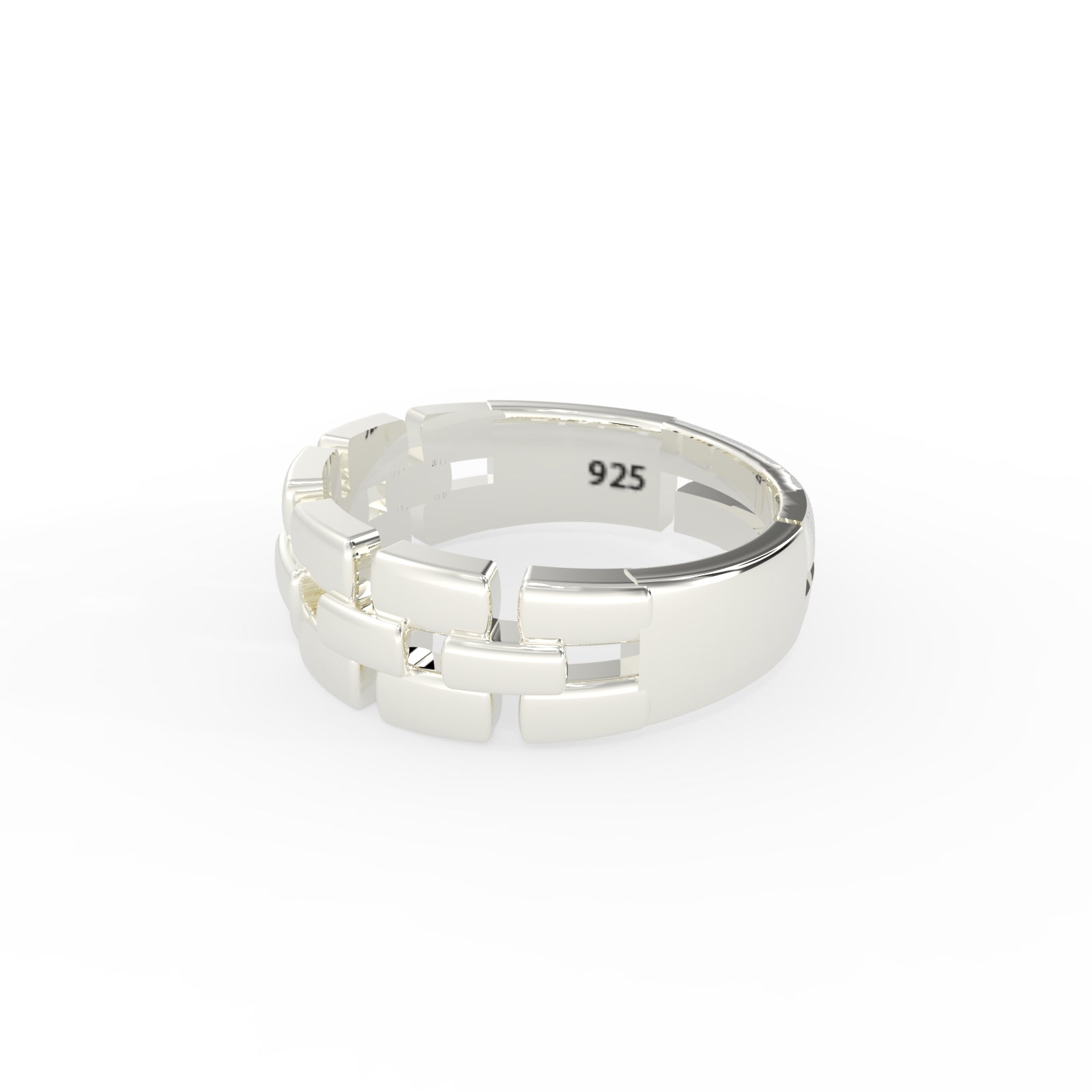 TVISVA JEWELS 925 Sterling Silver Adjustable Geometric Ring with Round Clear Cubic Zirconia for Unisex Daily Wear