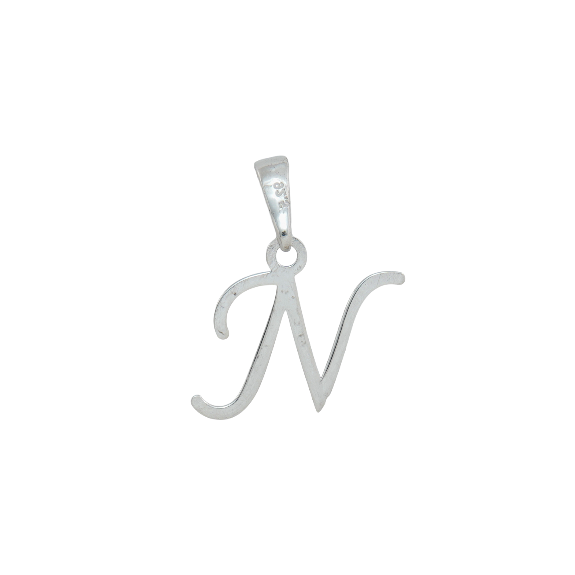 Personalized Initial "N" Pendant Necklace | 925 Sterling Silver Alphabet Charm