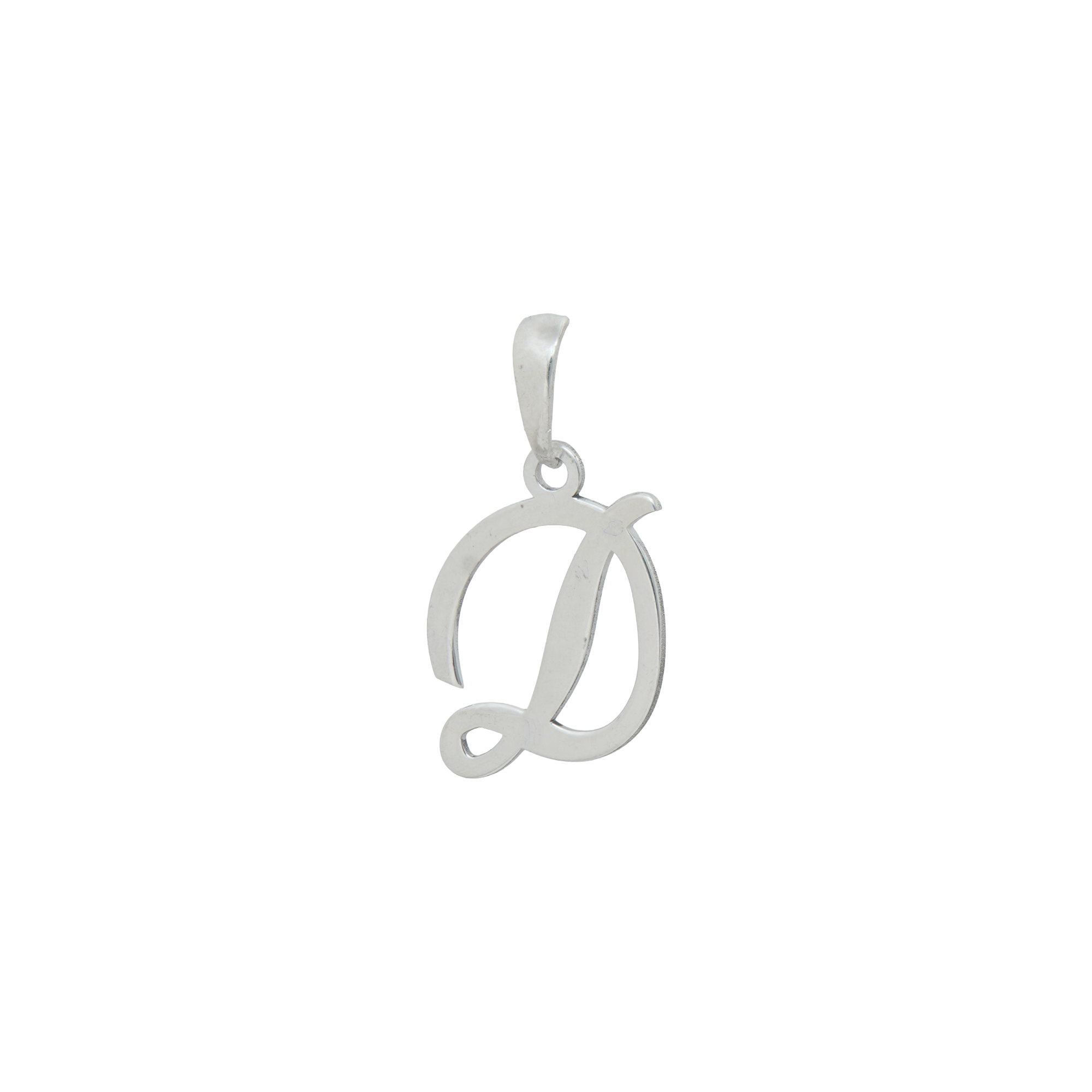 Personalized Initial "D" Pendant Necklace | 925 Sterling Silver Alphabet Charm