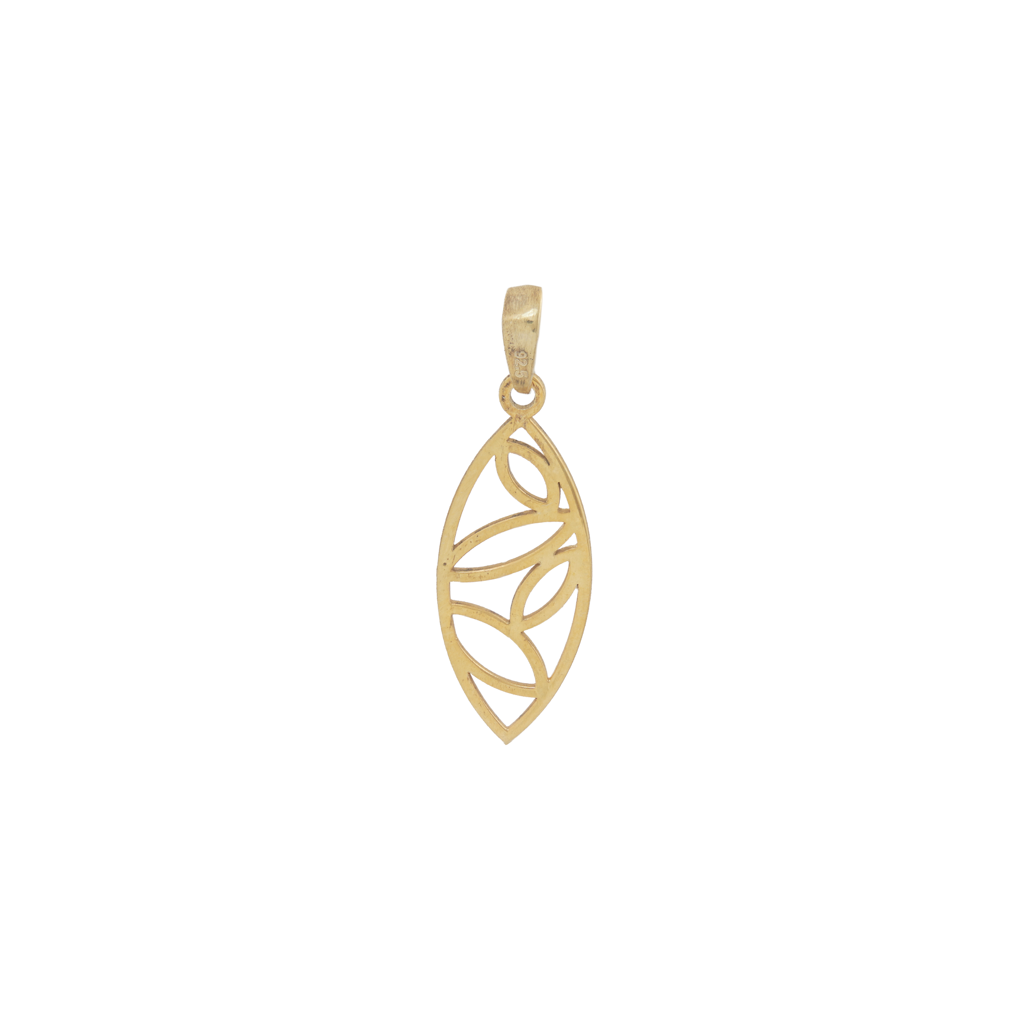 925 Sterling Silver Open Leaf Pendant Necklace | Nature Inspired Leaf Pendant | Minimalist Botanical Jewelry