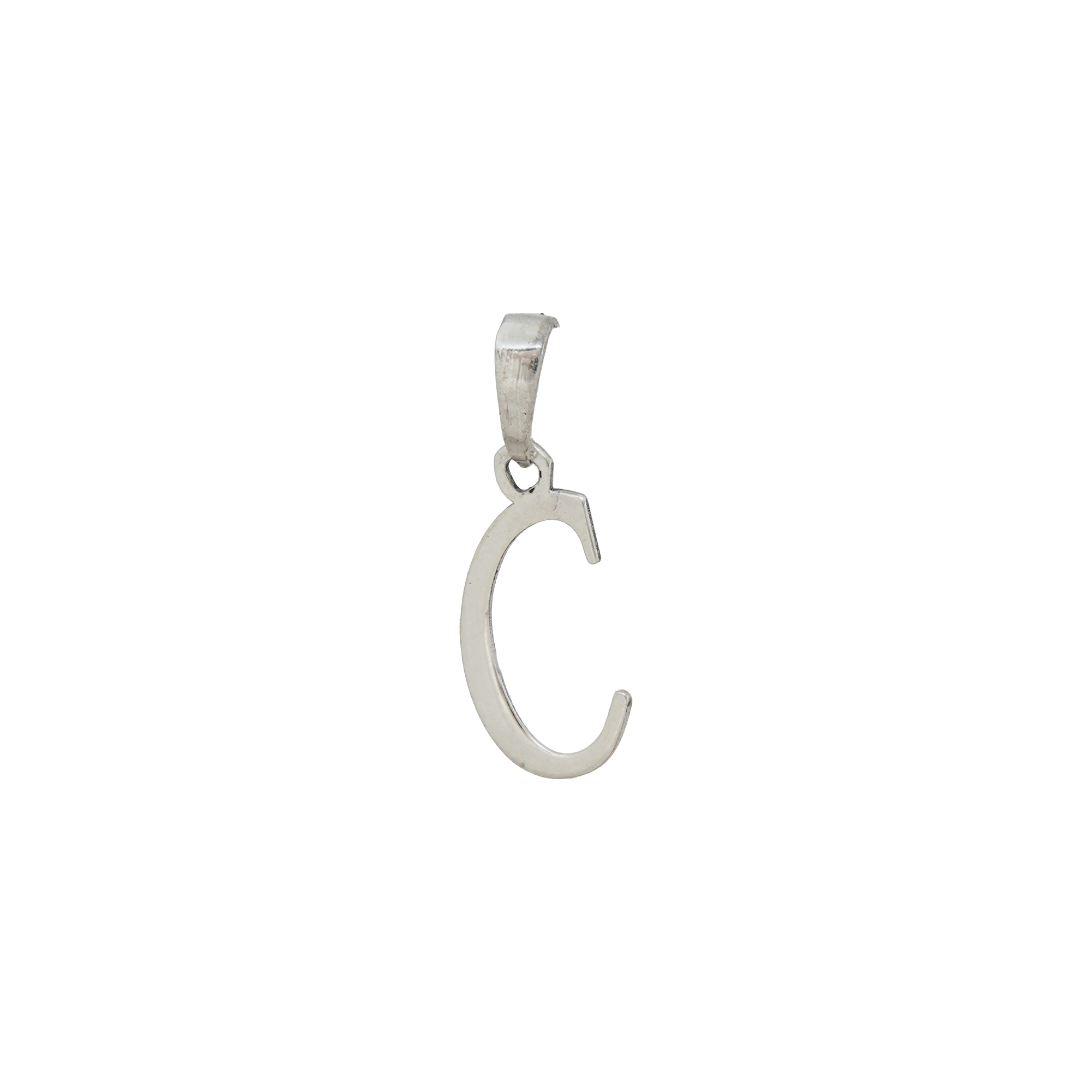 Personalized Initial "C" Pendant Necklace | 925 Sterling Silver Alphabet Charm