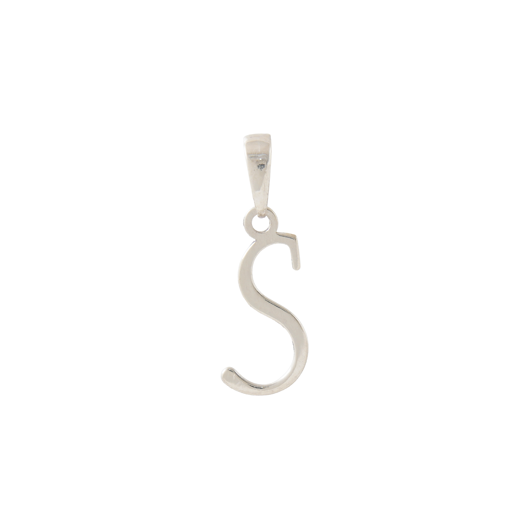925 Sterling Silver S Initial Pendant | Personalized Alphabet Necklace Charm | Elegant Letter S Pendant